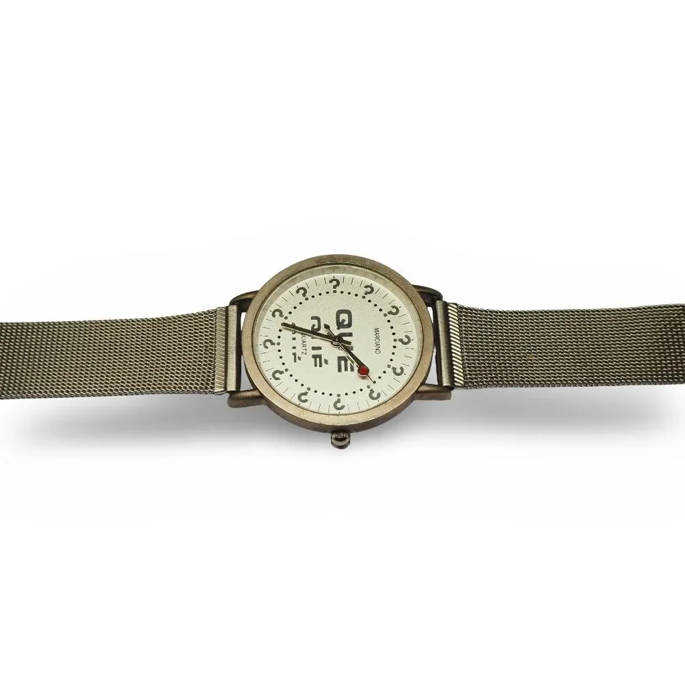 Marciano‎ (Guess) Que Vintage Mesh Band Unisex Watch- Silver - Needs Battery